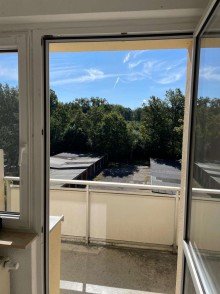 Ausblick vom Balkon Sch�ne 3 Zi.- Wohnung, frisch gewei�te W�nde und Balkon in ruhiger Lage von Bad Lausick!
