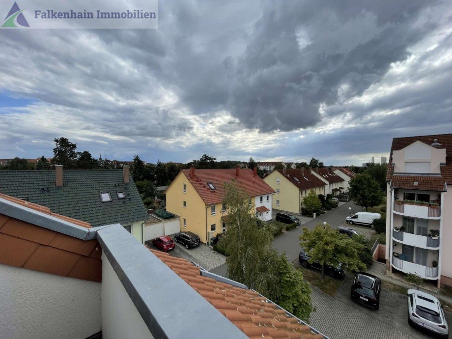 Ausblick vom Balkon Wohnung Markranst�dt