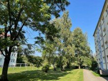 Gr�nfl�che hinterm Haus Sch�ne 3 Zi.- Wohnung, frisch gewei�te W�nde und Balkon in ruhiger Lage von Bad Lausick!