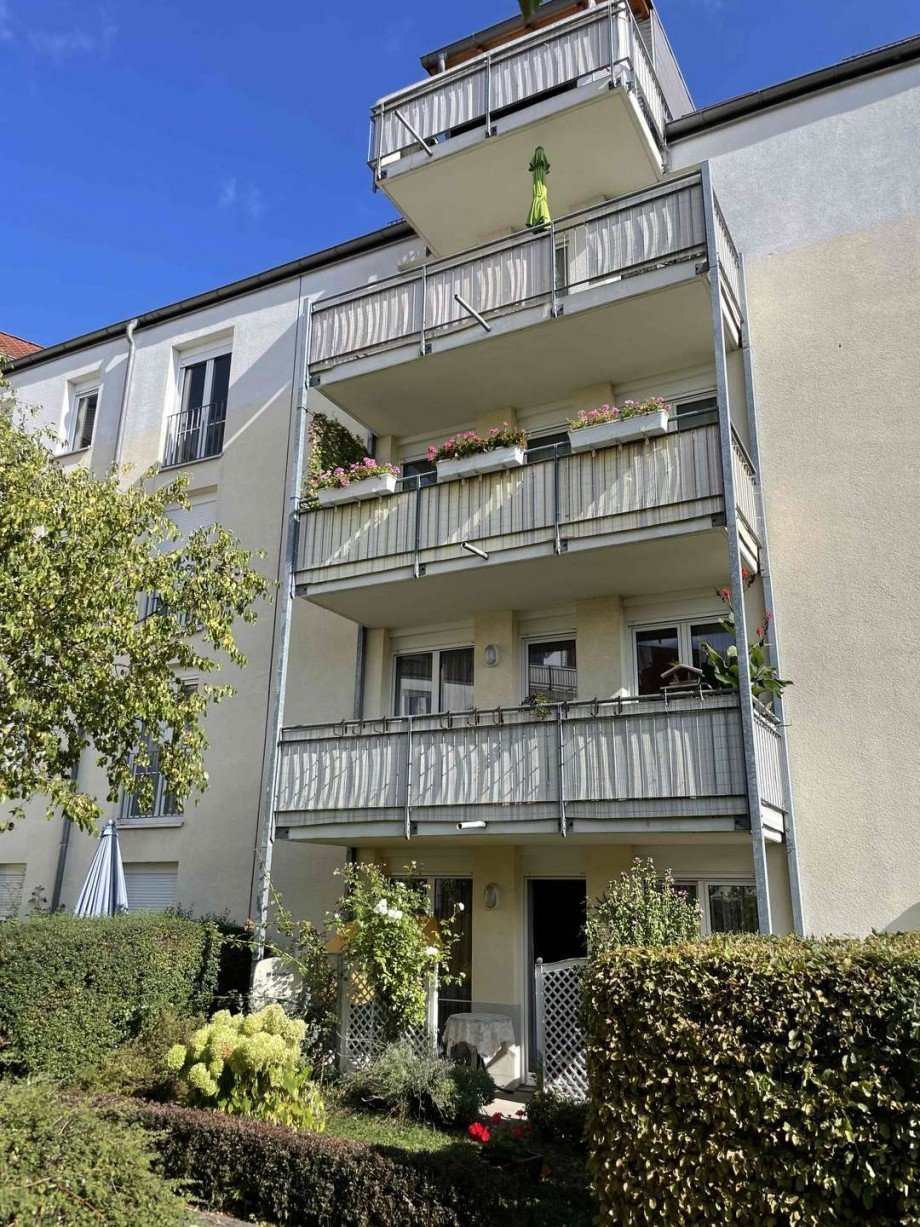 Terrassenansicht Terrassenwohnung Leipzig