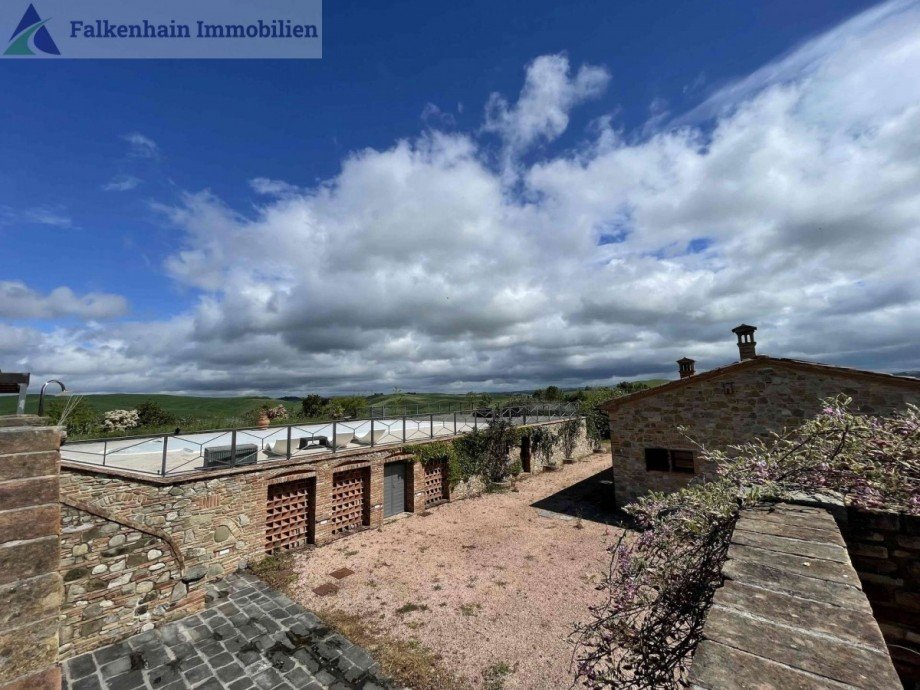 Blick zum Pool Haus Chianni