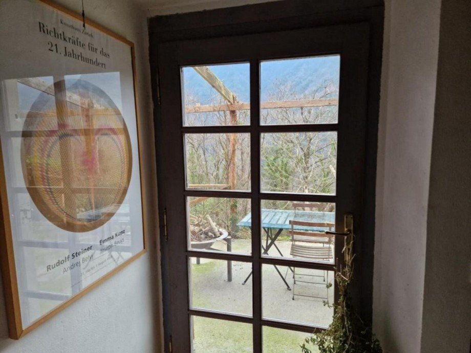 Blick zur Terrasse Haus Ripa- Pozzi-Ponterosso