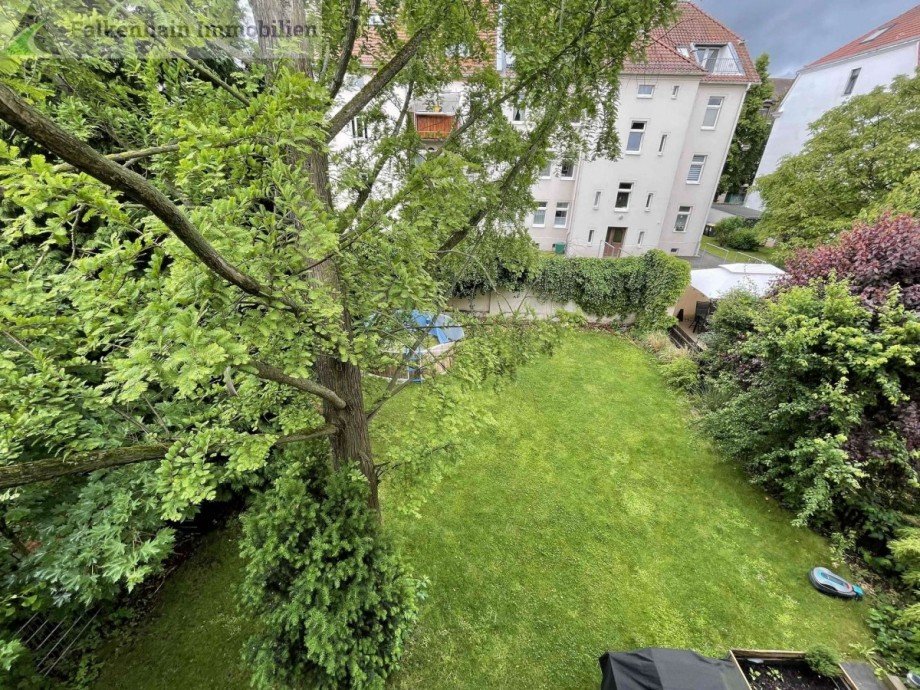 Gartenansicht Etagenwohnung Markkleeberg