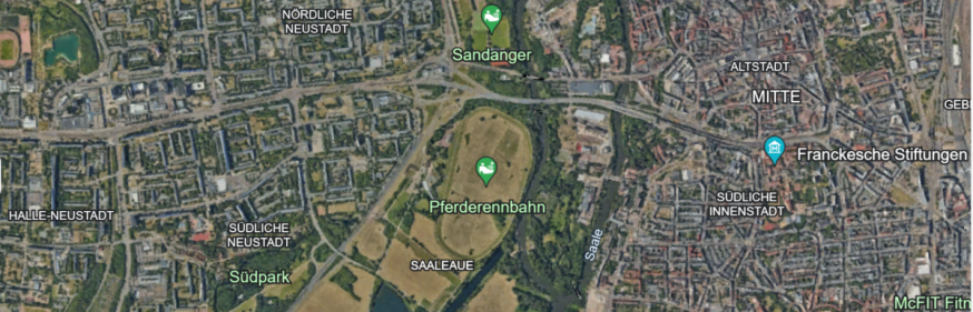 Google Earth und 2 weitere Seiten - Pers�nlich _ Microsoft_ Edge 03.06.2024 11_17_08 Halle (Saale) Wohngrundst�ck Wohnbaugr�ndst�ck mit qualifiziertem B-Plan, voll erschlossen, keine Abrissgeb�ude! in Halle/ Saale