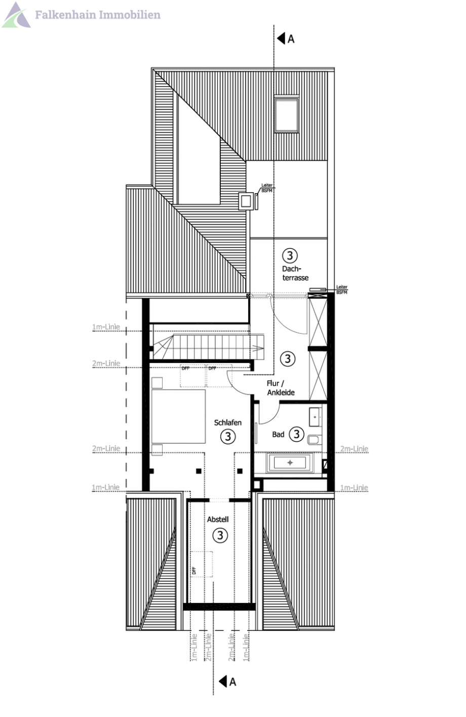 Grundriss 2.DG Dachgeschosswohnung Markkleeberg