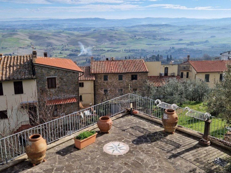Blick zur Terrasse Haus Chianni